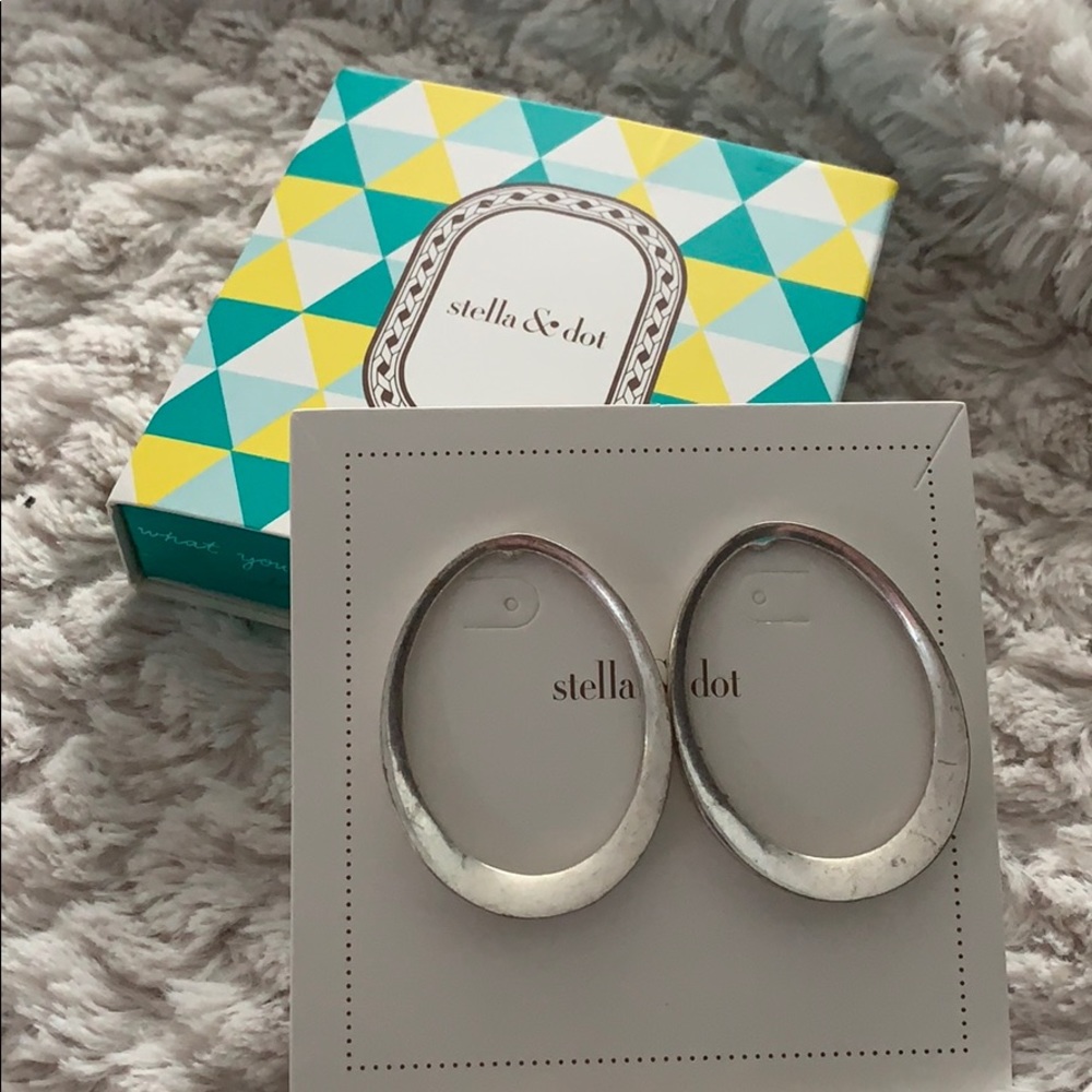 Stella & Dot Silver Earrings